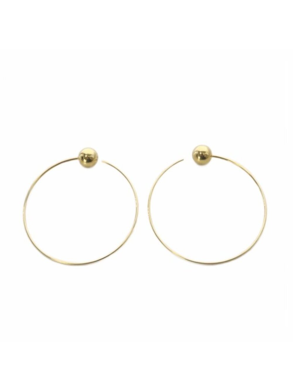 Celine Phoebe Philo Era Hoop Earrings for Both Ears Gold - Picture 3 of 6